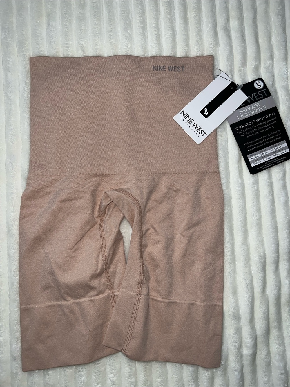 Nine West Nude/Blush Mid Waist Thigh Shaper Shorts